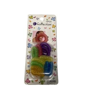 HAIR TIES bracelet style GIRLS 12 pack green pink purple blue yellow orange